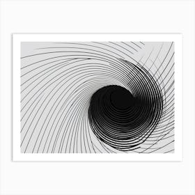 Black And White Spiral Art Print