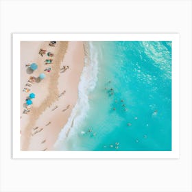 Aerial View Of A Beach 2 Art Print