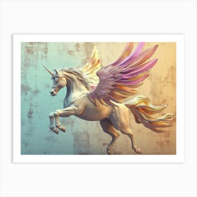 Pegasus Animal Abstract Stallion 4 Art Print