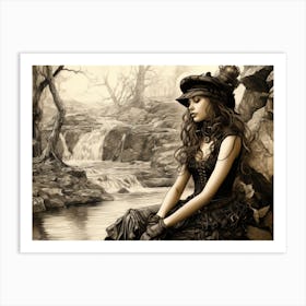 Steampunk Girl Art Print