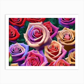 Colorful Roses 5 Art Print