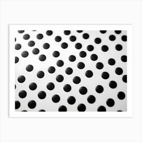 Black Dots Pattern On White Background Art Print