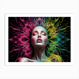 Psychedelic Woman 1 Art Print