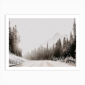 Snow Covered Roadway Art Print