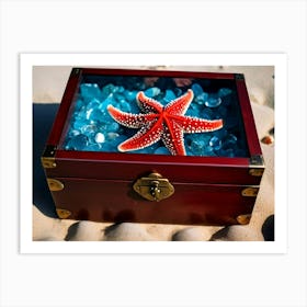 Red Starfish Art Print