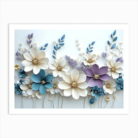 Paper Flowers 7 Art Print