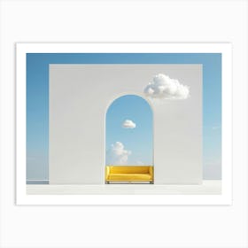 Cumulus Cloud Bathing In Sunlight Acting As A Metaphor For A Dream Resembling An Arch And Shaped Li (3) Art Print