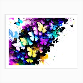 Abstract Butterflies - Abstract Stock Videos & Royalty-Free Footage Art Print