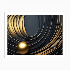 Abstract Gold Background Art Print