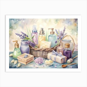 Lavender Basket Art Print