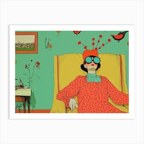 Woman In A Chair Art Print