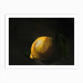 Lemon Oil Painting Print Fruit Vintage French Provincial Art Print