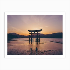 Sunset On Miyajima Island Art Print