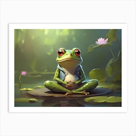 Frog Meditation Art Print
