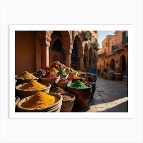 Spice Market In Marrakech Art Print