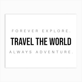 Travel The World Typography Word Art Print