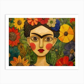 Contemporary Artwork Inspired By Frida Kahlo 1 Art Print