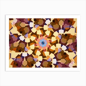 Mosaic Yellow Flower Art Print