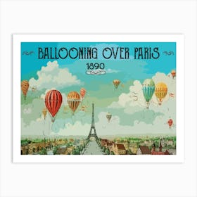 Ballooning Over Paris Art Print