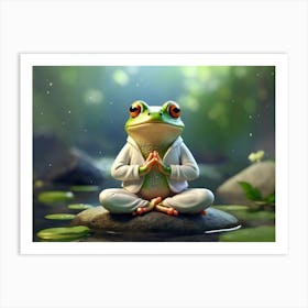 Frog Meditation 5 Art Print