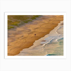 lonely surfer in South Africa Art Print