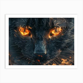 Fire Cat Art Print