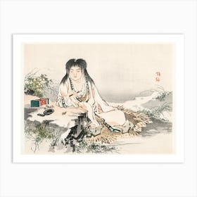 Calligraphy Artist, Kōno Bairei Art Print