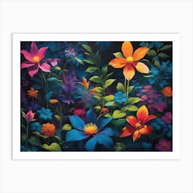 Colorful Flowers Art Print