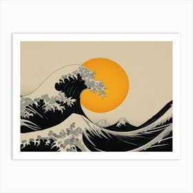 Sunset Wave Art Print