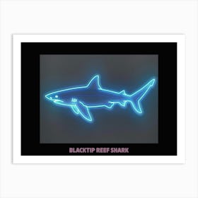 Neon Pink Blacktip Reef Shark Poster 6 Art Print