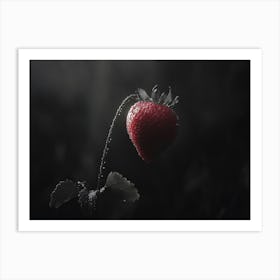 Strawberry In The Rain Art Print