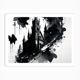 Black And White Painting 17 Art Print