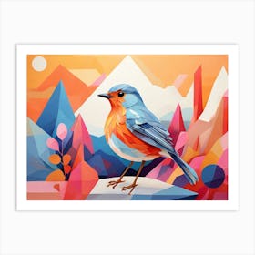 Bird In The Mountains 2 Art Print