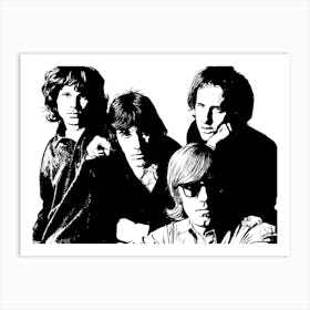 The Doors Black In White Music Band Art Print