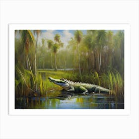 Everglades Gator Art Print