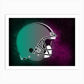 Cleveland Browns Helmet Style Art Print