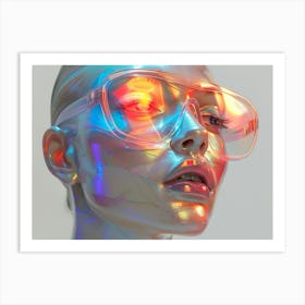 Holographic Face Art Print