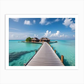 Pier At The Maldives Art Print