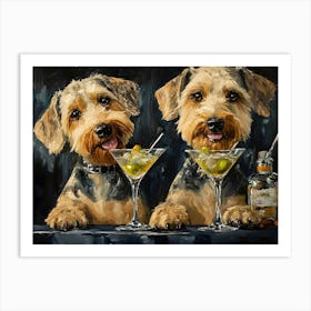 Terriers At The Bar 2 Art Print