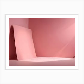 Photo Of A Pink Photo Studio Set Up With A Backdrop And A Light Art Print