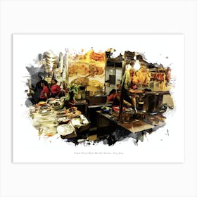 Temple Street Night Market, Kowloon, Hong Kong Art Print