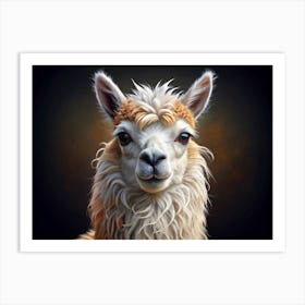 Portrait Of An Alpaca Art Print