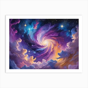 Galaxy Painting Art Print