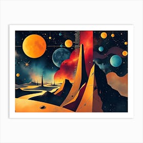 Space Landscape 1 Art Print