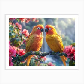 Beautiful Bird on a branch 10 Art Print