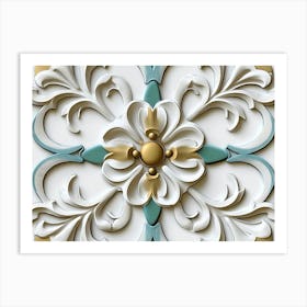 3d Floral Wall Art Art Print