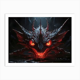 Dragon In The Water Art Print