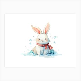 Watercolor Bunny 1 Art Print