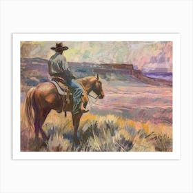 Cowboy In Wyoming 1 Art Print