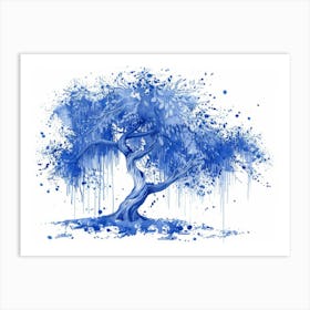 Blue Tree 1 Art Print